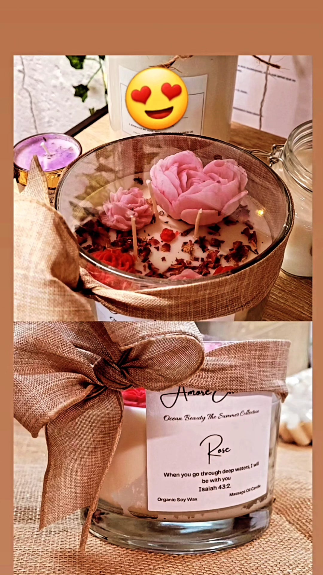 The Home Candle Medium Rose